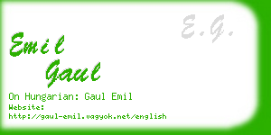 emil gaul business card